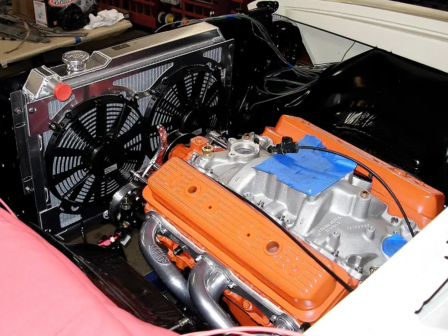 Radiator fans installed
