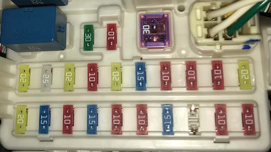 Car fuse box Layout