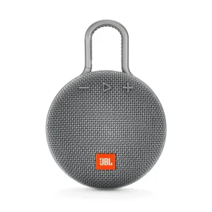 JBL Clip 3 Portable Bluetooth Speaker with Carabiner – Gray